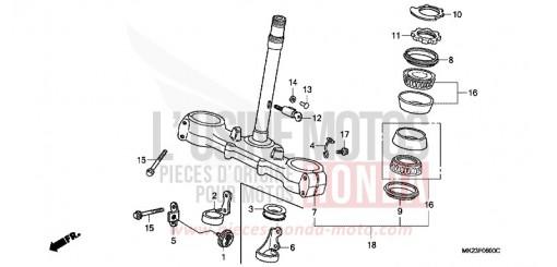 STEERING STEM XR600RM de 1991